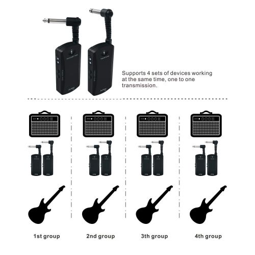  Meideal 2.4G Wireless Guitar System M2 Wirelss Rechargeable Digital Transmission System Bass Audio Transmitter Receiver