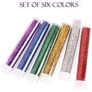 [아마존베스트]Meidexian888 Toys Meidexian888 6X Slime Glitter Powder Sequins DIY Toy Crystal Mud Set Stress Relief Toy Gift, Kids Adults