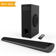 Meidong Sound Bar with Subwoofer, 2.1 Channel TV Soundbar System Bluetooth Wired and Wireless Powerful Home Theater/Opt/RCA/AUX/Wall Mountable/Remote Control