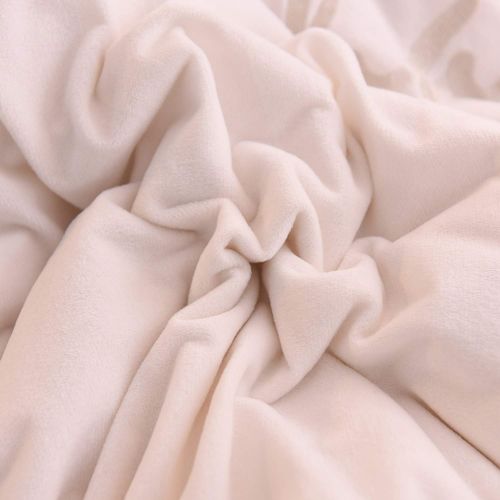  Meiguiyuan 100Expectations Bedspreads White Pink Gray Fleece Warm Bedding Set Twin/Queen/King Size Bed Set Duvet Cover Girls Bed Sheet Rubber Fitted Sheet Set,Color 1,King Size 4pcs,Fitted Sh