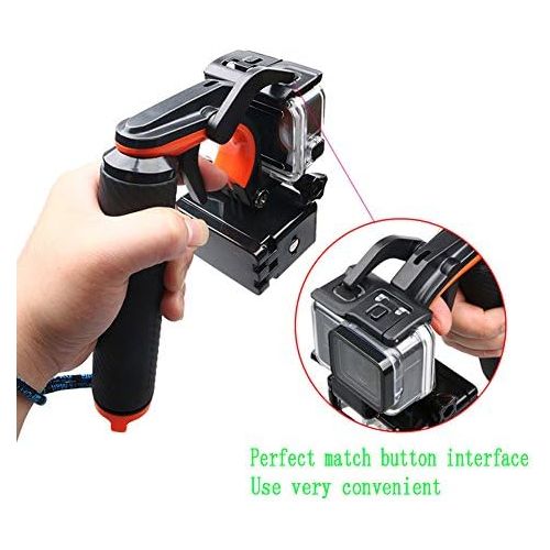  Meijunter Shutter Trigger Verschluss Ausloeser Wasserdicht Handgriff Schwimmend Selfie Stick fuer GoPro Hero 5 Kamera
