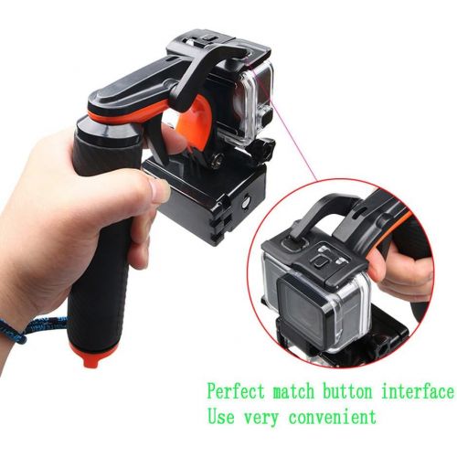  Meijunter Shutter Trigger Verschluss Ausloeser Wasserdicht Handgriff Schwimmend Selfie Stick fuer GoPro Hero 5 Kamera