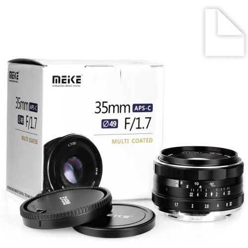  [아마존베스트]Meike MK-E-35-1.7 35mm F1.7 Large Aperture Manual Prime Fixed Lens APS-C for Sony E-Mount Digital Mirrorless Cameras A7III A9 NEX 3 3N 5 NEX 5T NEX 5R NEX 6 7 A6400 A5000 A5100 A60