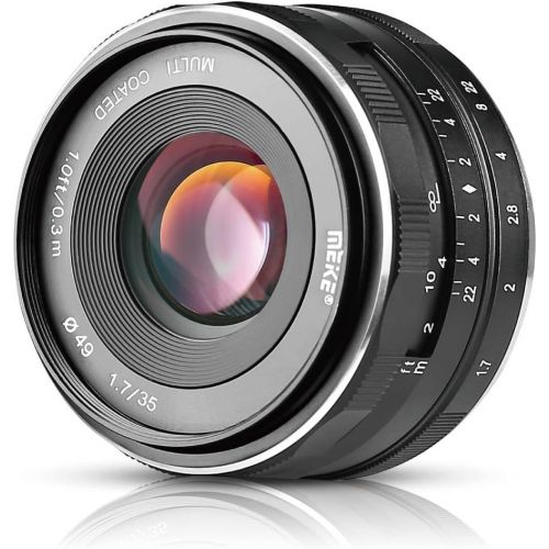  [아마존베스트]Meike MK-E-35-1.7 35mm F1.7 Large Aperture Manual Prime Fixed Lens APS-C for Sony E-Mount Digital Mirrorless Cameras A7III A9 NEX 3 3N 5 NEX 5T NEX 5R NEX 6 7 A6400 A5000 A5100 A60