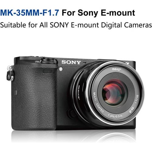  [아마존베스트]Meike MK-E-35-1.7 35mm F1.7 Large Aperture Manual Prime Fixed Lens APS-C for Sony E-Mount Digital Mirrorless Cameras A7III A9 NEX 3 3N 5 NEX 5T NEX 5R NEX 6 7 A6400 A5000 A5100 A60