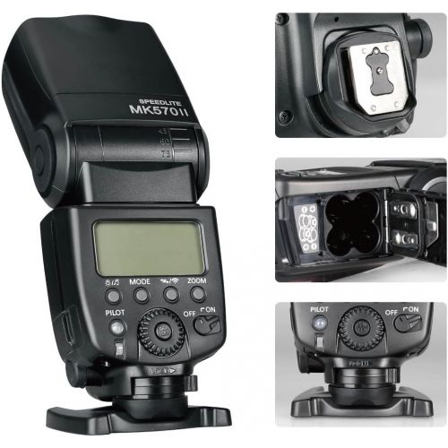  Meike MK570II 2.4G Wireless Master/Slave Manual Flash Speedlite Compatible with Pentax Panasonic Olympus Fujifilm DSLR Mirrorless Cameras