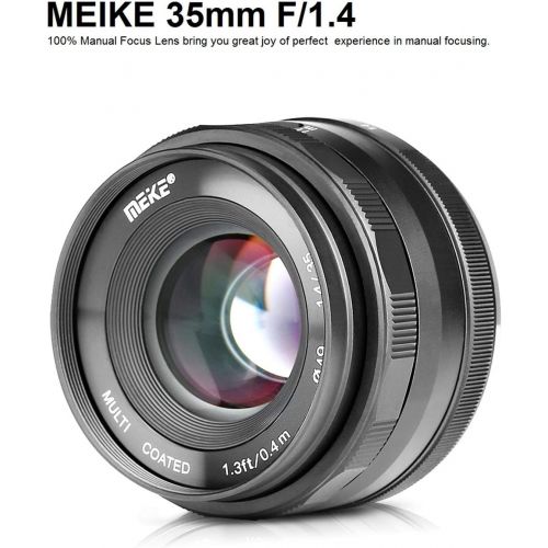  MEIKE 35mm F/1.4 Manual Focus Large Aperture Lens Compatible with Fujifilm Mirrorless Camera Such as X-T1 X-T2 X-T3