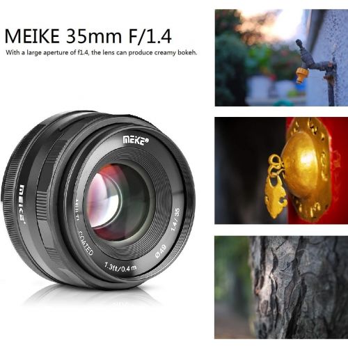  MEIKE 35mm F/1.4 Manual Focus Large Aperture Lens Compatible with Fujifilm Mirrorless Camera Such as X-T1 X-T2 X-T3