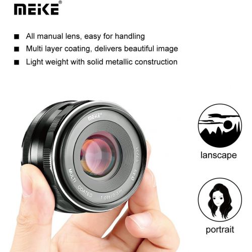  Meike 35mm f1.7 Large Aperture Manual Focus APSC Lens for Fujifilm X Mount Mirrorless Camera X-T3 X-H1 X-Pro2 X-E3 X-T1 X-T2 X-T4 X-T10 X-T20 X-T200 X-A2 X-E2 X-E1 X30 X70 X-M1 X-A