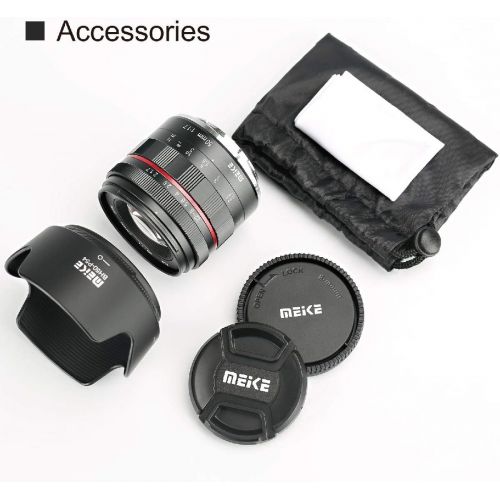  Meike 50mm f1.7 Wide-Angle Lens Manual Focus Lens for Olympus Panasonic Micro 4/3 Mount Mirrorless Cameras…