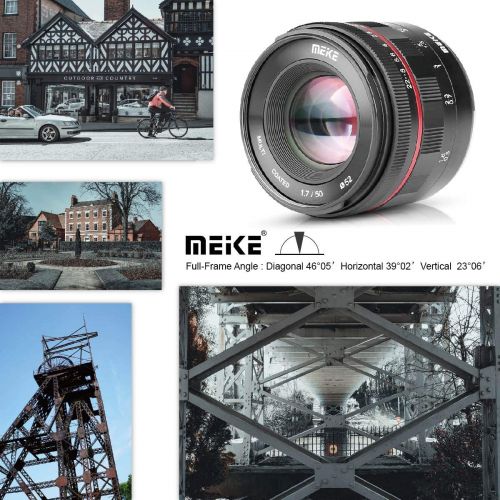  Meike 50mm f1.7 Wide-Angle Lens Manual Focus Lens for Olympus Panasonic Micro 4/3 Mount Mirrorless Cameras…