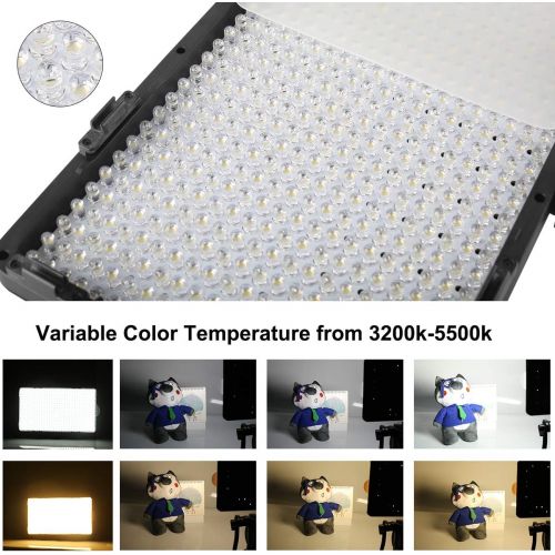  Meike MK-Y600C 600 LED Dimmable Ultra High Power Panel Digital Camera/Camcorder Video LED Light Compatible with Canon Nikon Pentax Panasonic,Sony Samsung and Olympus Digital SLR Ca