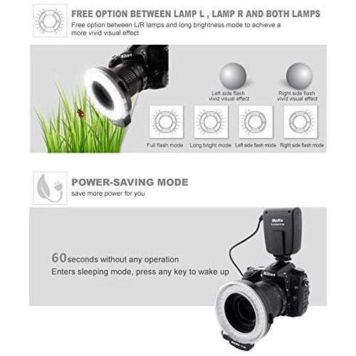  Meike LED Macro Ring Flash Light FC-100 Compatible with Canon N Pentax Olympus DSLR Camera Camcorder with Adapter Rings