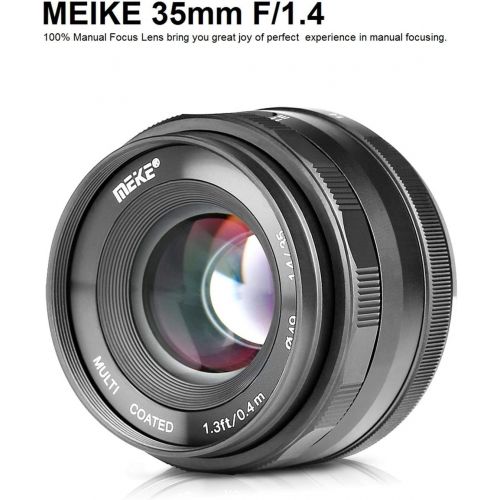  MEIKE MK-35mm F/1.4 Manual Focus Large Aperture Lens Compatible with Olympus Panasonic Micro Four Thirds M4/3 System Mirrorless Camera