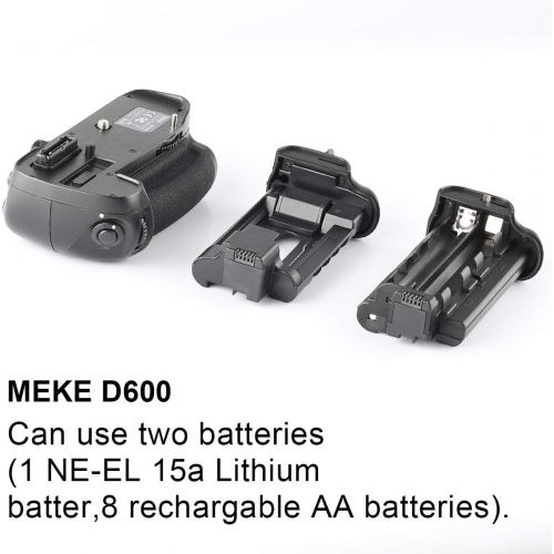  Meike MK-D600 Vertical Battery Grip Compatible with Nikon D610 D600 DSLR Camera as MB-D14