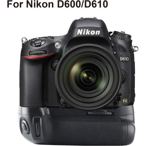  Meike MK-D600 Vertical Battery Grip Compatible with Nikon D610 D600 DSLR Camera as MB-D14