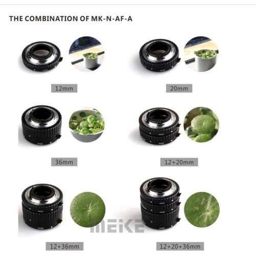  Meike Auto Focus Macro Extension Tube Set Metal Mount 12mm 20mm 36mm for Nikon AF AF-S DX FX SLR Cameras