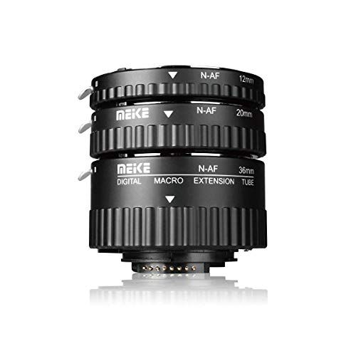  MEIKE MK-N-AF1-B Auto Focus Macro Extension Tube Set for Nikon DSLR Camera 10MM 20MM 36MM D80 D90 D300 D300SD800 D3100 D3200 D3400 D5000 D51000 D5200 D7000 D7100 etc (Bayonet and B