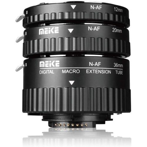  MEIKE MK-N-AF1-B Auto Focus Macro Extension Tube Set for Nikon DSLR Camera 10MM 20MM 36MM D80 D90 D300 D300SD800 D3100 D3200 D3400 D5000 D51000 D5200 D7000 D7100 etc (Bayonet and B