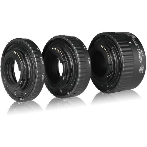  MEIKE MK-N-AF1-B Auto Focus Macro Extension Tube Set for Nikon DSLR Camera 10MM 20MM 36MM D80 D90 D300 D300SD800 D3100 D3200 D3400 D5000 D51000 D5200 D7000 D7100 etc (Bayonet and B