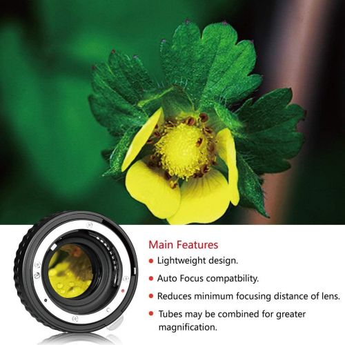  MEIKE MK-N-AF1-B Auto Focus Macro Extension Tube Set for Nikon DSLR Camera 10MM 20MM 36MM D80 D90 D300 D300SD800 D3100 D3200 D3400 D5000 D51000 D5200 D7000 D7100 etc (Bayonet and B