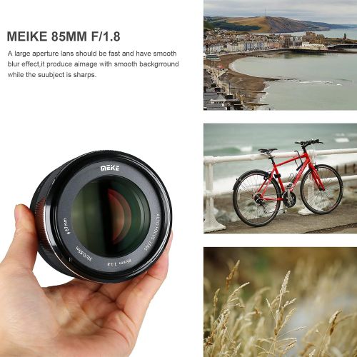  Meike 85mm f1.8 Large Aperture Full Frame Auto Focus Telephoto Lens for Canon EOS EF Mount Digital SLR Camera Compatible with APS C Bodies Such as 1D 5D3 5D4 6D 7D 70D 550D 80D