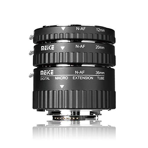  MEIKE N-AF1-A Macro Electronic Mount Auto Foucs Macro Metal Extension Tube Adapter for Nikon DSLR Camera D80 D90 D300 D300SD800 D3100 D3200 D5000 D5100 D5200 D7000 D7100 etc