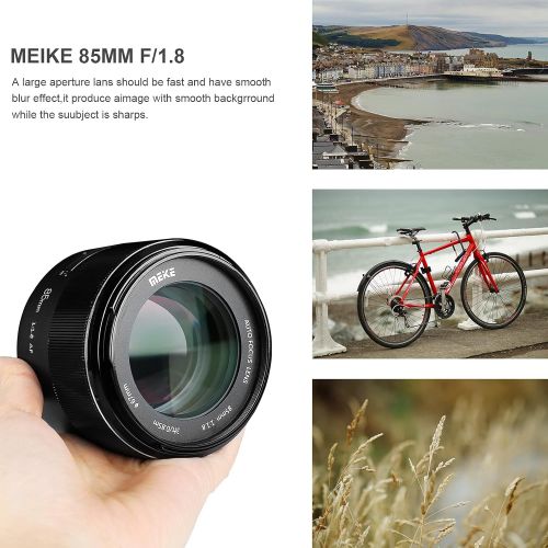  Meike 85mm f1.8 Wide Aperture Full Frame Auto Focus Telephoto Lens for Nikon F Mount DSLR Camera and Compatible with Nikon APS-C Cameras D610 D750 D780 D810