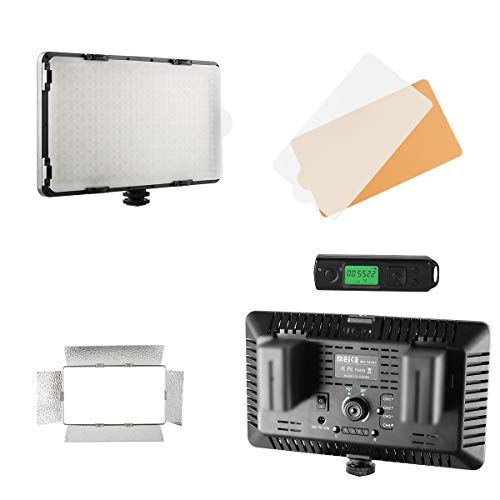  Meike MK-Y700AR 700 LED Dimmable Ultra High Power Panel Digital Camera/Camcorder Video LED Light with 1 Remote Control 2 Color Filter for YouTube Studio Photography, Video Shooting