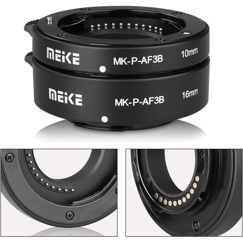  Meike Auto Focus Plastic Macro Extension Tube Ring AF for Panasonic Olympus M43 Mount Cameras G2 G3 GH4 GH5 GF2 GF5 GX1 EP1 EP2