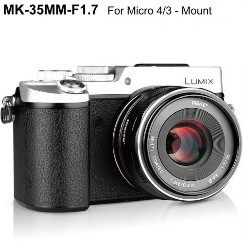  Meike 35mm F1.7 Manual Focus Prime Lens for Micro 4/3 MFT M4/3 Olympus and Panasonic Mirrorless Cameras GH4 GH5 GH6 OM-1