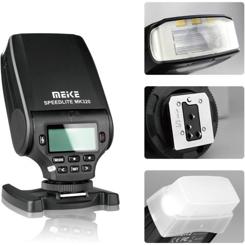  MEIKE MK-320P Mini TTL Speedlite Automatic Flash GN32 for Olympus Panasonic and M4/3 Mount Camera E-P5 E-PM E-M1 E-M5 E-M10 E-PL5 E-PL6 E-PL7 GM5 GX1