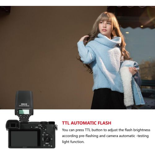  [아마존베스트]MEIKE 320S Mini TTL Speedlite Automatic Flash for Sony MI Hot Shoe DSLR and Mirrorless Cameras A7 A7II NEX6 A6000 A6300 A6500