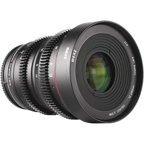  [아마존베스트]Meike 50mm T2.2 Mini Manual Focus Wide-Angle Cinema Lens for M43 Micro Four Thirds MFT Mount Cameras BMPCC 4K Z CAM E2