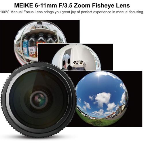  [아마존베스트]Meike MK 6-11 mm f3.5 Fisheye Zoom Lens APS-C Sensor Format