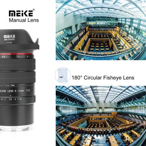  [아마존베스트]Meike MK 6-11 mm f3.5 Fisheye Zoom Lens APS-C Sensor Format