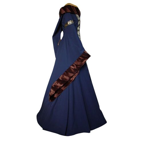  Meilidress Womens Medieval Costume Dress Renaissance Lace Up Vintage Hoodie Cosplay Retro Long Dresses