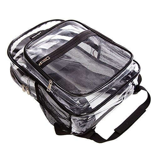  Meilleur Transparent Clear Multi-pocket Backpack - School, Concerts, Beach, Outdoors