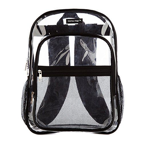  Meilleur Transparent Clear Multi-pocket Backpack - School, Concerts, Beach, Outdoors