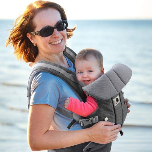  Meinkind Baby Carrier, Infant to Toddler Baby Carrier Newborn Baby Carrier, 4-in-1 Baby Carrier 360 All Position with Breathable Mesh Ergonomic Extra-Padded Shoulder Straps Zipper