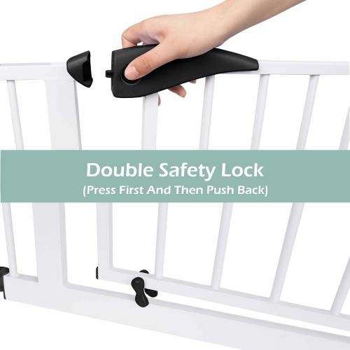  [아마존핫딜][아마존 핫딜] Meinkind Baby Safety Gate Pet Dog Gate, 90° Auto Close Doorway Fence Safety Wall Bumpers Home Protector Guard for Baby, Ideal for Stairs, Doorways & Hallways, Pressure Mount