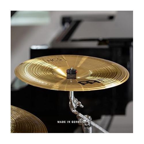  Meinl Cymbals Super Set Box Pack with 14” Hihats, 20” Ride, 16” Crash, 18” Crash, 16” China, and a 10” Splash - HCS Traditional Finish Brass - Made In Germany, 2-YEAR WARRANTY (HCS-SCS)