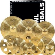 Meinl Cymbals HCS Ultimate Cymbal Set Box Pack for Drums with Hihats, Ride, China, Splash, Bell and Free 16” Trash Crash ? Made in Germany ? Durable Brass, 2-Year Warranty SCS1