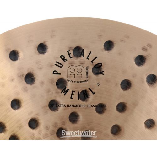  Meinl Cymbals Pure Alloy Crash/Ride Cymbal - 20 inch, Extra Hammered