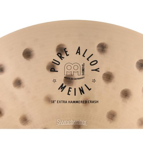  Meinl Cymbals Pure Alloy Crash Cymbal - 18 inch, Extra Hammered