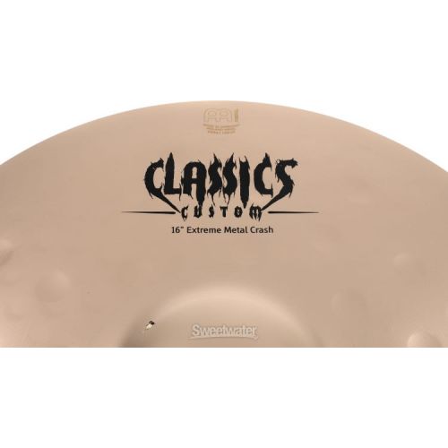  Meinl Cymbals Classics Custom Extreme Metal Brilliant Crash Cymbal - 16 inch