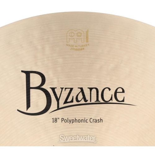  Meinl Cymbals 18 inch Byzance Traditional Polyphonic Crash Cymbal