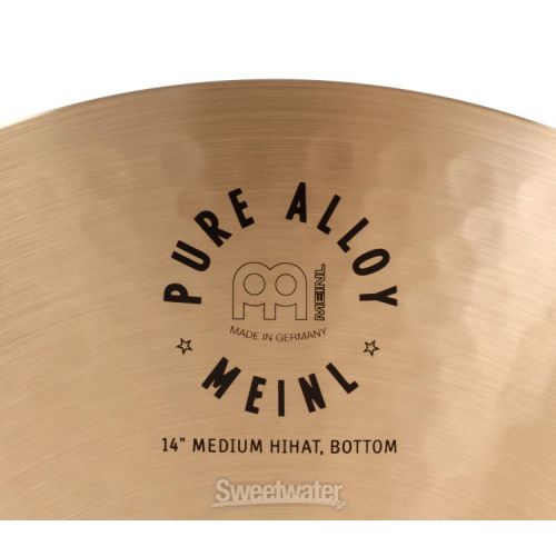  Meinl Cymbals 14 inch Pure Alloy Medium Hi-hat Cymbals