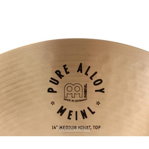  Meinl Cymbals 14 inch Pure Alloy Medium Hi-hat Cymbals
