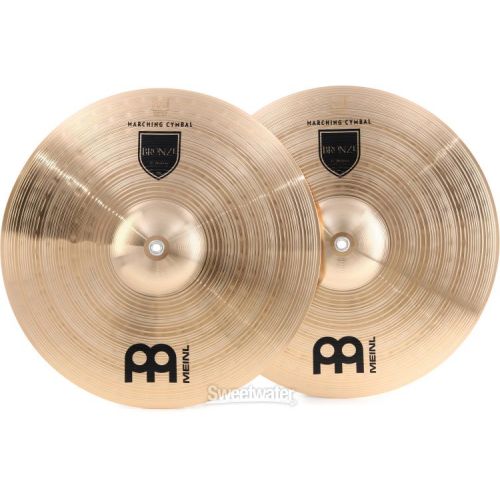  Meinl Cymbals Bronze Student Range Crash Cymbals - 18 inch (1-pair), Traditional